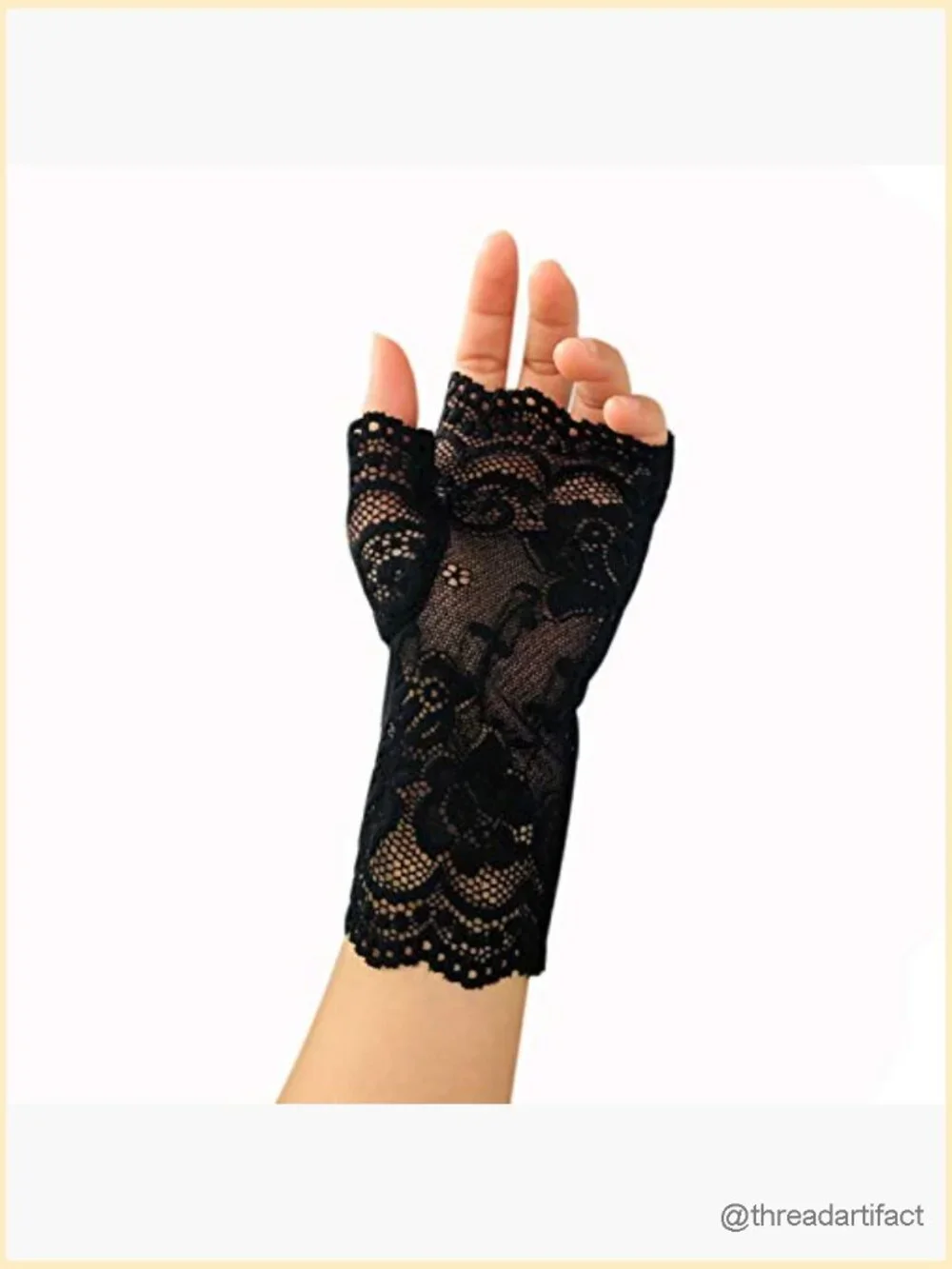 Short Lace Gloves Fingerless Bridal Wrist Gloves Opera Evening Wedding Tea